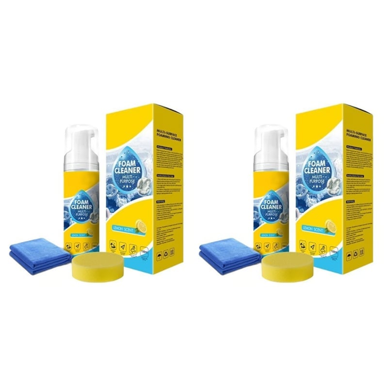 Multi-Surface Foaming Cleaner - 2 sets（710g+2 Sponges +2 cleaning clothes）