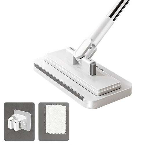 Easy-Change Flat Floor Mop - 95cm – Free 1 Hook + 2 Absorbent Velvet Cloths